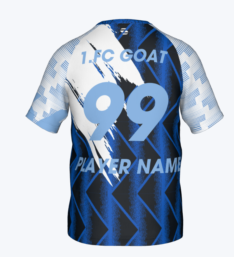 1. FC GOAT Trikot Rückseite mit Nummer und Namen